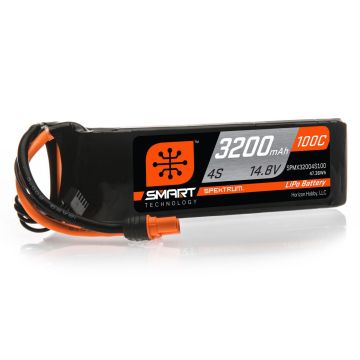 Spektrum 3200mAh 4S 14.8V 100C Smart LiPo Battery; IC3 (O-SPMX32004S100)