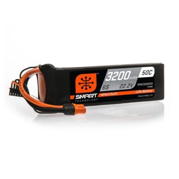 Spektrum 3200mAh 6S 22.2V 50C Smart LiPo Battery; IC5 (O-SPMX32006S50)