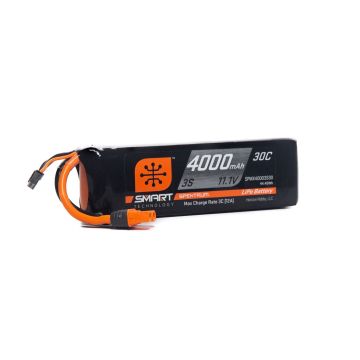 Spektrum 4000mAh 3S 11.1V Smart LiPo Battery 30C; IC3 (O-SPMX40003S30)