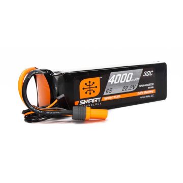 Spektrum 4000mAh 6S 22.2V Smart LiPo Battery 30C; IC5 (O-SPMX40006S30)