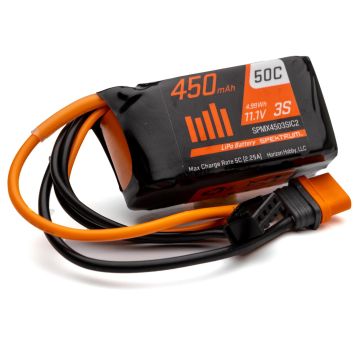 Spektrum 11.1V 450mAh 3S 50C LiPo Battery: IC2 (O-SPMX4503SIC2)