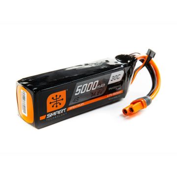 Spektrum 5000mAh 4S 14.8V Smart LiPo 30C; IC5 (O-SPMX50004S30)