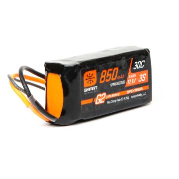 Spektrum 11.1V 850mAh 3S 30C Smart LiPo Battery G2: IC2 (O-SPMX8503S30)