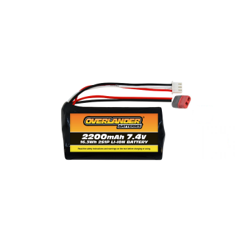 Overlander 2200mAh 7.4v 2S Li-Ion Battery Pack - Deans (FTX Tracer) (OL3117DEANS)