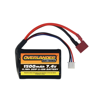 Overlander 1500mAh 7.4V 2S LI-ION Deans Connector (FTX Tracer Upgrade Battery) (OL3495)