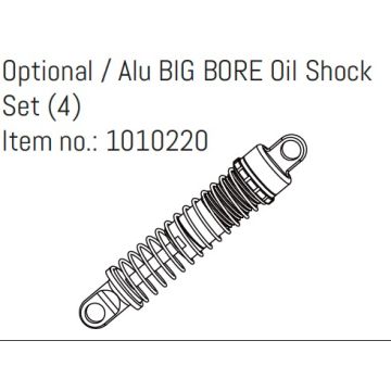 Absima Opt. Alu BIG BORE Oil Shock Set (4)