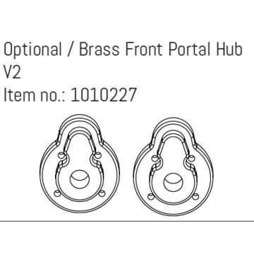 Absima Opt. Brass Front Portal Hub V2 - EVO GOAT