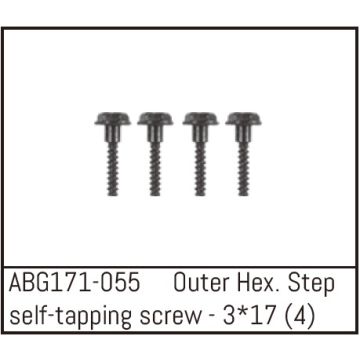 Absima Outer Hex. Step Self-Tapping Screw M3*17 (4) (ABG171-055)