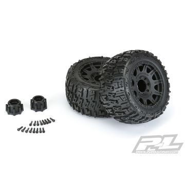 Proline Trencher LP 3.8" Tyres On Raid BLK 8x32 Hex Wheels MT (G-PRO10175-10)