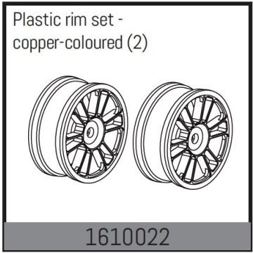 Absima Plastic Rim Set - Copper-Coloured (2) (AB1610022)