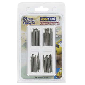 Rotacraft 24pc HSS Carving & Milling set (RC9004)
