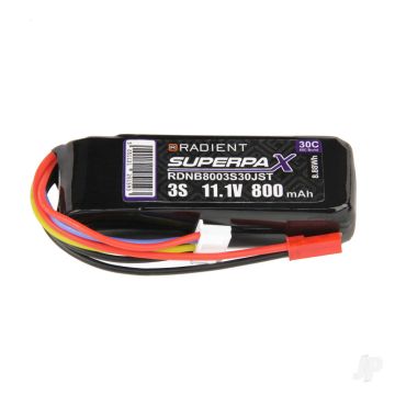 Radient LiPo 3S 800mAh 11.1V 30C JST (RDNB8003S30JST)