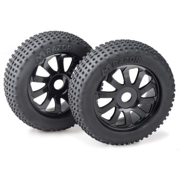 Absima Wheel Set Buggy "Razor" 10 Spokes/Dirt black 1:8 (2) (AB2520015)