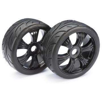 Absima Wheel Set LP Buggy "Street" black 1:8 (2) (AB2530003)