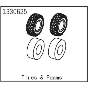 Absima Tires And Foam (2) - Yucatan (AB1330625)