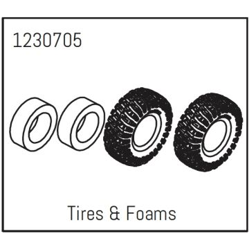 Absima Tires & Foams - Khamba (2) (AB1230705)