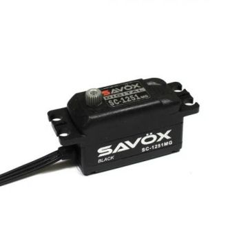 Savox Digital Low Profile Servo 9kg @ 6V - Black Edition (SAV-SC1251MGB+)