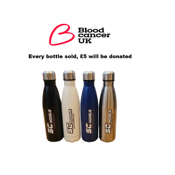 SC Models Thermos Drinks Bottle - White (Â£5 Goes To Blood Cancer UK Charity)