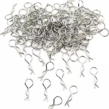 SC Models 1:10 Body Clips Silver 50pcs (SCDTEL01004A)