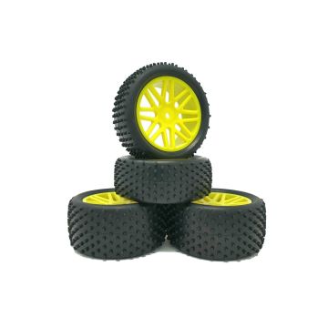 SC Models 1:10 Off Road Wheel Set 12mm Hex - Yellow (SCDTHW00002B)
