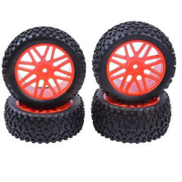 SC Models 1:10 Off Road Wheel Set 12mm Hex - Red (SCDTHW00002C)