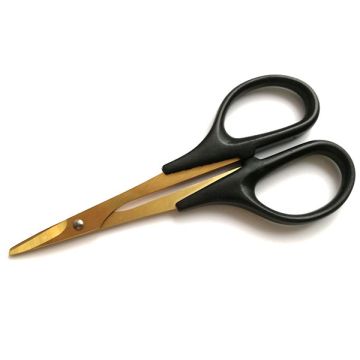SC Models Titanium Nitride Coated Curved Lexan Body Scissors (SCDTT11048)