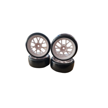 SC Models 1:10 On Road Drift Mesh Wheel - White 4pcs (SCDTHW00011A)