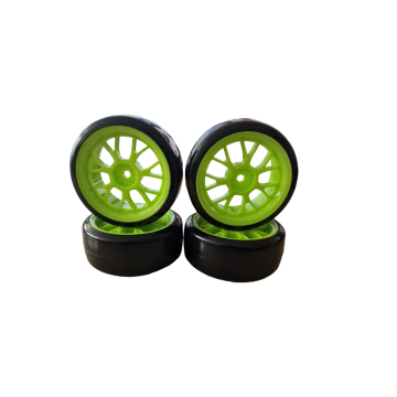 SC Models 1:10 On Road Drift Mesh Wheel - Green 4pcs (SCDTHW00011C)
