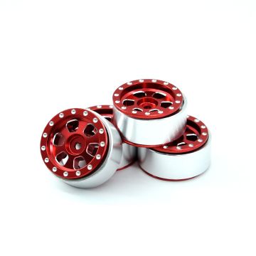 SC Models 1.0" CNC Beadlock Wheels TRX-4M - Red (SCDTTRX4M011A)