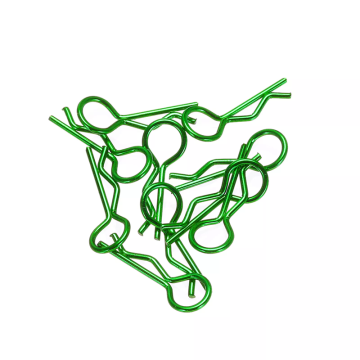 SC Models Medium Body Clips - Metallic Green (10) (SCFOP28001G)