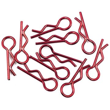 SC Models Medium Body Clips - Metallic RED (10) (SCFOP28001R)