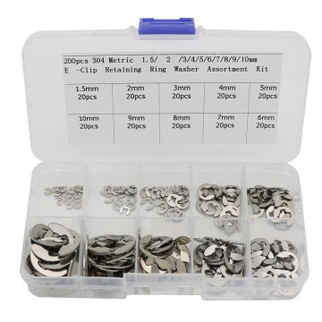 SC Models Stainless Steel E-Clips 1.5mm to 10mm (550Pcs) (SCLFOP104)