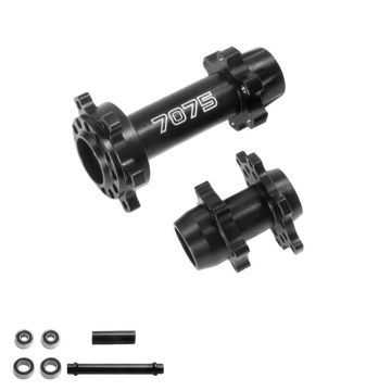 SC Models Aluminum Hub Set Fr & Rr, Losi Promoto - Black (SCPMX1401A)