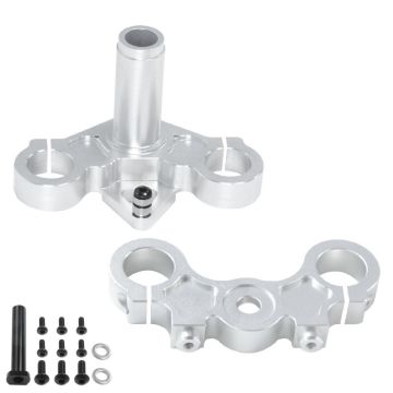 SC Models Aluminum Triple Clamp Set, Losi Promoto - Silver (SCPMX1404B)