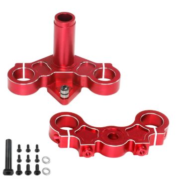 SC Models Aluminum Triple Clamp Set, Losi Promoto - Red (SCPMX1404C)