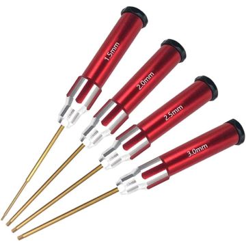 SC Models Allen Wrench Hex Set 4pcs With Case 1.5, 2.0, 2.5, 3.0mm (SCVGYZB004W)