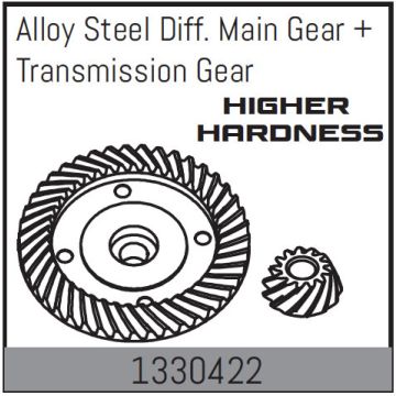 Absima Alloy Steel Diff. Main Gear + TransMLssion Gear (AB1330422)