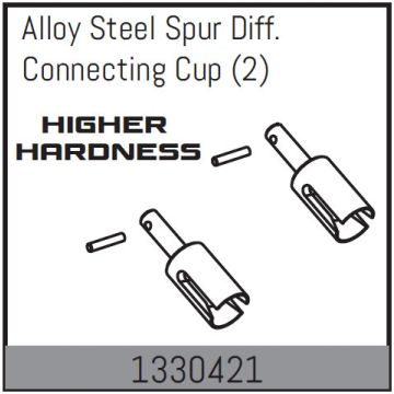 Absima Alloy Steel Spur Diff. ConnECting Cup (2) (AB1330421)