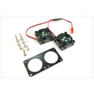 Absima Standard Twin Fan + Adapter Plate, 8,000RPM, 30mm Size (AB2310034)