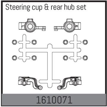 Absima Steering Cup & Rear Hub Set (AB1610071)