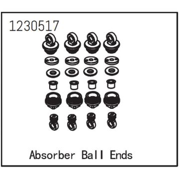 Absima Shock Absorber Ball Ends (AB1230517)