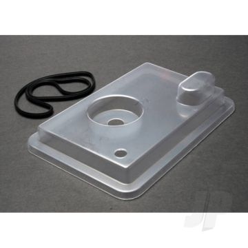 Traxxas Radio Box Lid (Clear) / Rubber Gasket (1Pc) (For Use With Remote Push Button) (TRX1571X)