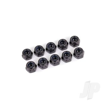 Traxxas Nuts, 4Mm Nylon Locking, Black (10) (TRX1748)