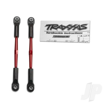 Traxxas Turnbuckles, Aluminium (Red-Anodised), Toe Links, 61Mm (2 Pcs) (Assembled With Rod Ends & Hollow Balls) (Fits Stampede) (Requires 5Mm Aluminium Wrench #5477) (TRX2336X)