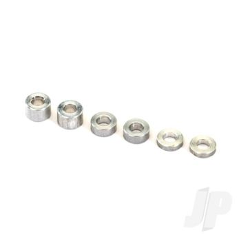 Traxxas Aluminium Spacers: 3X6X1.5Mm (2 Pcs) / 3X6X2.5Mm (1Pc) / 3X6X3.8Mm (2 Pcs) (TRX2539)