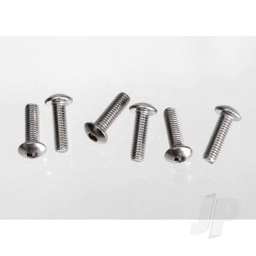 Traxxas Screws, 3X10 Button-Head Machine (Hex Drive) (Stainless Steel) (6 Pcs) (TRX2577X)