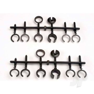Traxxas Spring Retainers, Upper & Lower (2 Pcs) / Spring Pre-Load Spacers: 1Mm (4 Pcs) / 1.5Mm (2 Pcs) / 2Mm (2 Pcs) / 4Mm (2 Pcs) / 8Mm (2 Pcs) (Big Bore Shocks) (TRX2668)