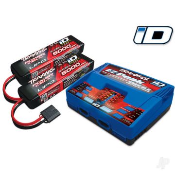 Traxxas Dual iD Charger With 2X 5000mAh 11.1V 3-cell 25C LiPo battery (TRX2990TX)
