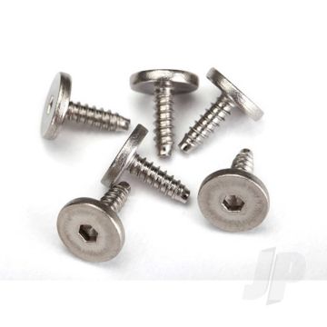 Traxxas Screws, 2.6X8Mm Flat-Head Machine, Self-Tapping (Hex Drive) (6 Pcs) (TRX3233)