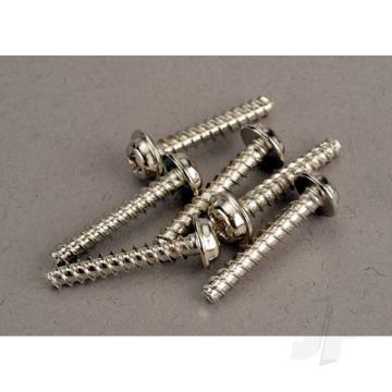 Traxxas Screws, 3X18Mm Washerhead Self-Tapping (6 Pcs) (TRX3289)
